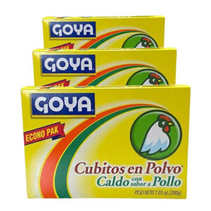 Cubitos en polvo caldo con sabor a pollo Goya paquete de 3 (21.15 oz)
