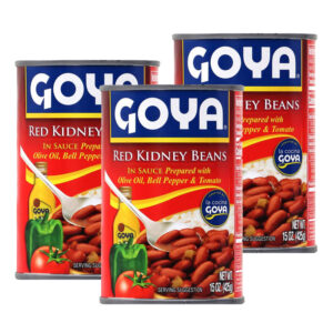 Frijoles rojos Goya en salsa paquete de 3 (guisadas), (45 oz)