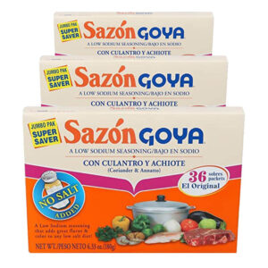 Sazón Goya con culantro y achiote bajo en sodio Jumbo paquete de 3 (18.99 oz)