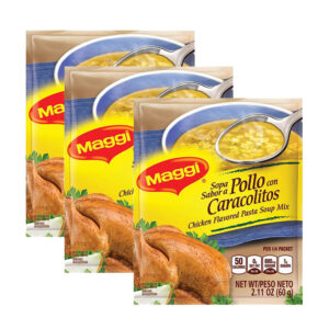 Sopa con sabor a pollo con caracolitos paquete de 3 (6.33 oz)