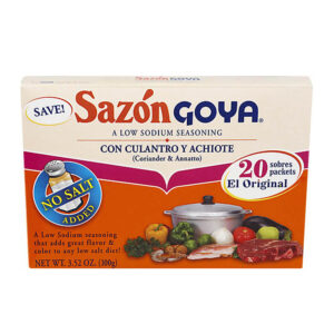 Sazón Goya con culantro y achiote bajo en sodio (3.52 oz)