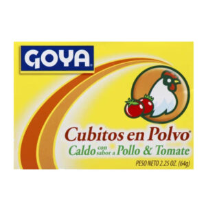 Cubitos en polvo caldo con sabor a pollo y tomate Goya (2.82 oz)